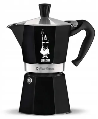 Produktbild von Bialetti Moka Express Black Espressokocher 6 Tassen, italienisch, leicht zu