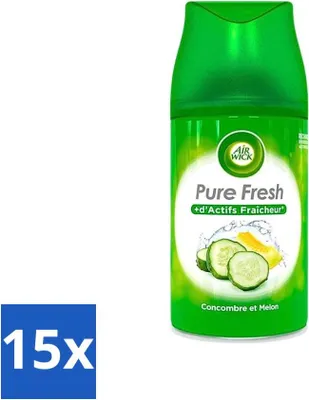 Obrázek produktu pro Air Wick Freshmatic – Náplň do osvěžovače vzduchu – Čistá vůně okurky – 250 ml – Výhodný balení – 15 kusů