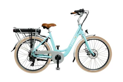 Produktbild von 26 Zoll City E-Bike Tiefeinsteiger, 36 V 14,4 Ah Akku, 7-Gang-Schaltung, LCD-Display, Scheibenbremsen und Gepäckträger