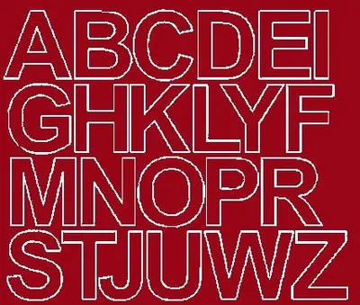 Immagine prodotto di Adesivi con lettere autoadesivi, 4,5 cm, rosso scuro lucido