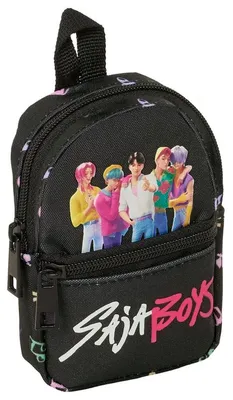Productafbeelding van Safta K-pop Demon Hunters Saja, jongensportemonnee, zwart. Kinderen, zwart, one size