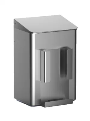Produktbild von MediQo-line Hygiene Abfallbehälter 6 Liter zur Wandmontage aus Aluminium oder Edelstahl, Farbe:Edelstahl