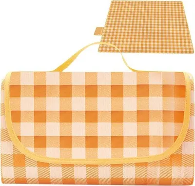 Immagine prodotto di Coperta da picnic, impermeabile, ideale per l'uso all'aperto, sulla spiaggia, in campeggio, per picnic, campeggio e passeggiate. Coperta grande per spiaggia, picnic e campeggio
