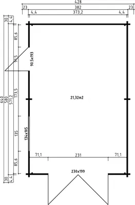 Produktbild von Fjordholz Holzgarage Modell Paris 70 B