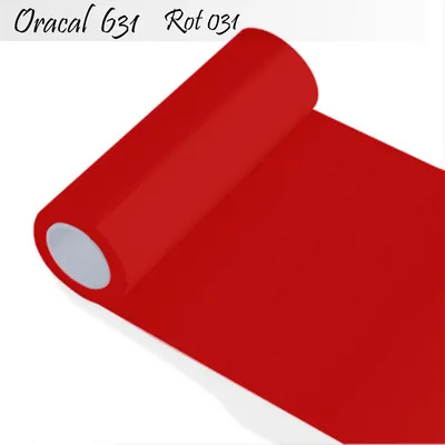 Produktbild von Oracal 631 - Orafol matt - Plotterfolie - für Küchenschränke und Dekoration Folie 10m (Laufmeter) Rolle - 100 cm Folienhöhe - 31-rot + GRATIS ein Schmetterlingsset W400 von Indigos UG