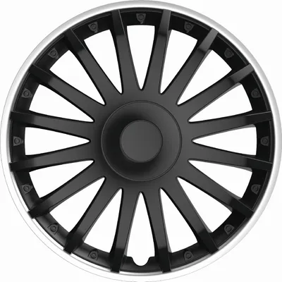 Produktbild von Z480552 Radkappen Radzierblenden SATZ (4Stück) 13 Zoll Crystal SO schwarz-silber
