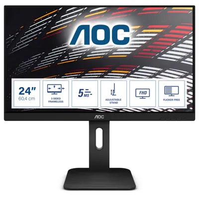 Image de AOC P1 24P1 Moniteur PC 60,5 cm (23,8") 1920 x 1080 pixels Full HD LED Noir