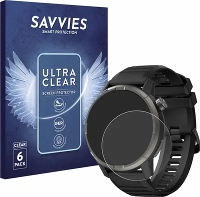 Produktbild von 6x Für Kiprun GPS 900 by Coros Schutzfolie Savvies Displayschutz Display Schutz Folie Klar Transparent