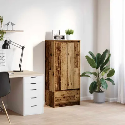 Obrázek produktu pro vidaXL Skříňka se zásuvkou, vzhled starého dřeva 55,5x34x119,5 cm