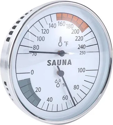 Productafbeelding van 2-in-1 Saunathermometer en Hygrometer voor Binnenvochtigheid en Temperatuur in Sauna, Infraroodstoombad, Badkamer en Spa