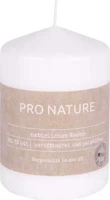 Obrázek produktu pro Svíčka Pro Nature Stearin Pillar Candle - 100x68mm bílá