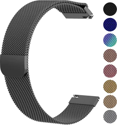 Produktbild von Milanese Armband für ihre Uhr, Stegbreite 20mm, Huawei Watch GT 2, Samsung Active2 – Grau