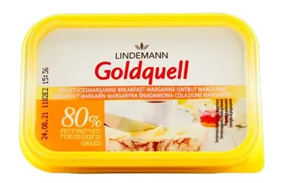Produktbild von Lindemann Goldquell Frühstücksmargarine, 24er Pack (24 x 250g)