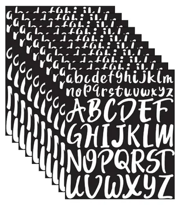 Imagen del producto de Omgoods - 10 letras adhesivas de vinilo blancas, autoadhesivas