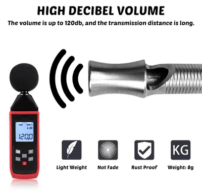 Productafbeelding van Hondenfluit 120dB - Training/Recall - Lichtgewicht/Waterdicht - Roestvrij Staal - Duurzaam - Geschikt voor Outdoor Activiteiten - Fluitje