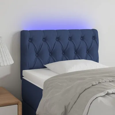 Produktbild von LED Kopfteil Blau 80x7x78/88 cm Stoff 3121928