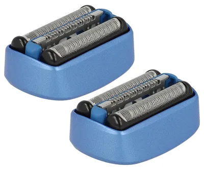 Produktbild von vhbw 2x Scherköpfe Ersatz für Braun 40B für Elektrorasierer, Schwarz Blau