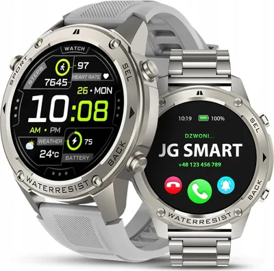Zdjęcie produktu dla Smartwatch Męski Gps Zegarek Amoled Menu Polskie Wodoodporny Sport Rozmowy