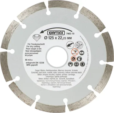 Image de kwb 796570 Disque à tronçonner diamanté Diamètre 125 mm Ø d'alésage 22 mm 1 pce