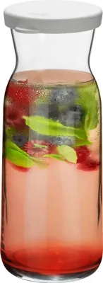 Produktbild von Argon Ta Brocca Glas Wasser Karaffe mit Deckel - Decanter Krug für Wasser, Wein, Eistee - 700ml