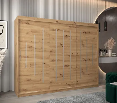 Obrázok produktu pre Šatníková skriňa ESTER - šírka 250 cm, dub artisan