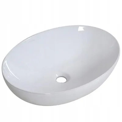 Immagine prodotto di Lavabo da appoggio in Vetroceramica bianco ovale elegante