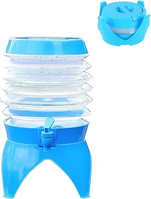 Produktbild von Faltbarer Wasserbehälter mit Hahn - 5 Liter Fassungsvermögen - Camping- und Wohnmobilzubehör