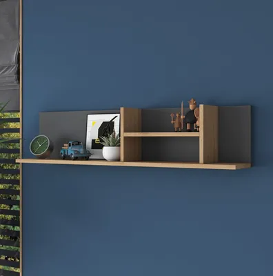 Produktbild von Skye Decor, AE103 - 2640, Wandregal, Nussbaum, 100 % MELAMINBESCHICHTETE SPANPLATTEN, 120 x 19,8 x 25 cm