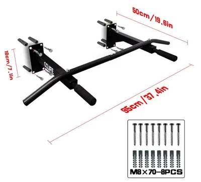 Produktbild von CCLIFE Klimmzugstange zur Wandmontage Klimmzugstangen Klimmzug Stangen Boxsackhalterung Wandbefestigung Pull Up Bar