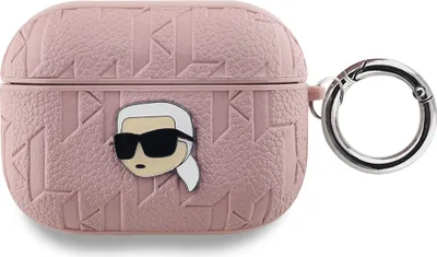 Produktbild von Karl Lagerfeld, Etui für AirPods Pro mit Karl Head Monogramm Prägung, Rosa