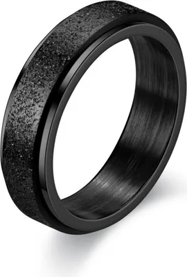 Produktbild von INF Anti-Stress-Ring aus Edelstahl Schwarz