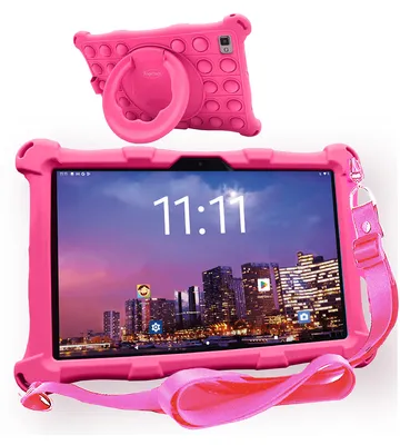 Produktbild von AngelTech Kindertablet XL PRO II - Android 13 - 4+3 GB RAM - 64+128 GB - Octa-Core-Prozessor - Schnelles 10" Kindertablet -Elterliche Kontrolle - Rosa
