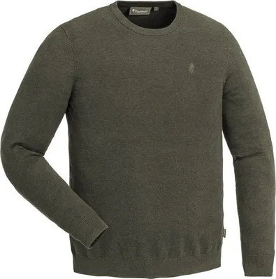 Produktbild von Pinewood Värnamo Crewneck Knitted Sweater Herren (Green Melange) Größe 2XL