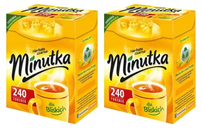 Produktbild von Minutka Schwarzer Tee 2x 240 Teebeutel - Schwarztee Mischung Familienpackung
