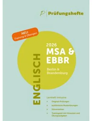 Produktbild von Prüfungsheft & Training - 2026 Englisch MSA und eBBR - Berlin und Brandenburg - Original-Prüfungen und Lösungen