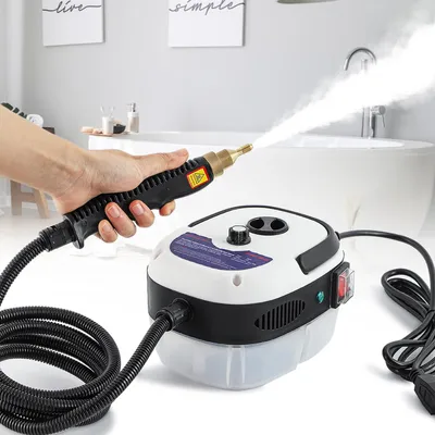 Dampfreiniger 2500 W, 1 l Tank, 3 Bürstenköpfe, tragbar