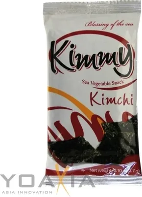 Produktbild von 6er-Pack KIMMY Gewürzter Nori-Seetang (6x 21,6g) | getrocknet und geröstet mit Kimchipulver