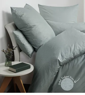 Produktbild von Janine Design Interlock-Jersey-Bettwäsche-Garnitur JERSEY CLASSIC 59000 Farbe salbeigrün Größe 155x200+80x80