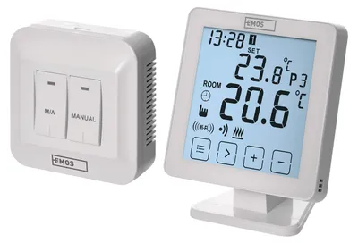 WiFi Raumthermostat, programmierbar, für Heizung & Kühlung, App-Steuerung, Weiß