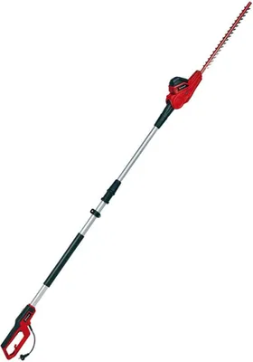 A pole hedge trimmer is shown against a white background.