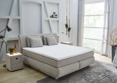 Produktbild von Jockenhöfer Carla Mix Boxspringbett Beige/Grau