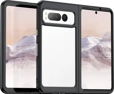 Produktbild von Mobigear Crystal  Google Pixel Fold Hülle Hardcase Backcover - Transparent / Schwarz