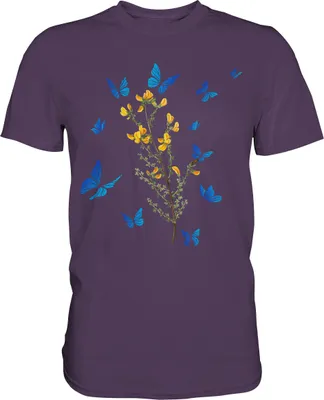 Produktbild von Blumen Schmetterlinge T-Shirt – Urban Purple / XL