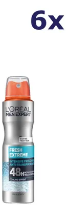 Produktbild von 6x L'Oréal Men Expert Deodorant Fresh Extreme 48H Non-Stop