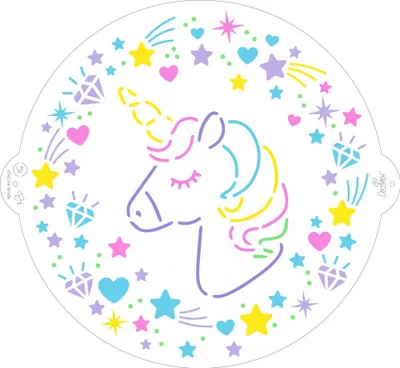 Produktbild von Einhorn-Tortenschablone 25cm