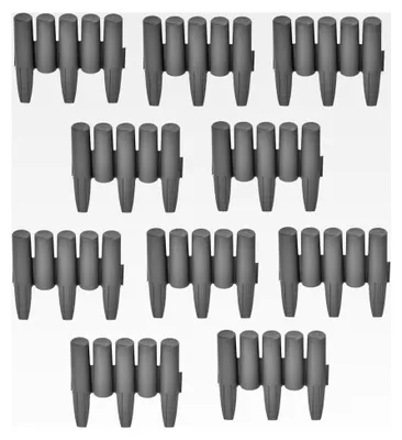 Produktbild von 10er Set Palisade 'Espot' Dunkelgrau Länge 270 cm Beetumrandung Rasenkante