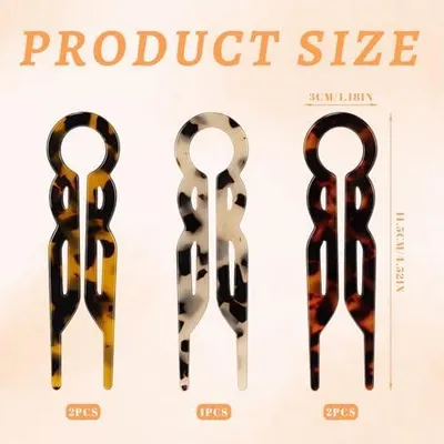 Produktbild von 5 Haarnadeln und französische Haarnadeln für Damen, elegantes Haar-Accessoire für Hochsteckfrisuren, für alle Haartypen geeignet