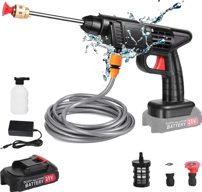 Obrázok produktu pre Akumulátorový vysokotlakový čistič, výkon 200 W, tlak 30 bar, s 1X batériou, elektrický