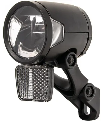 Image de Phare avant LED Herrmans, couleur noir, modèle H-Black, pour dynamo, interrupteur marche/arrêt Herrmans