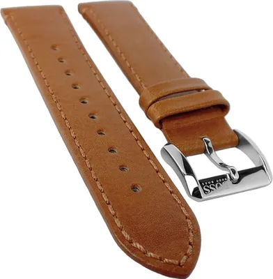 Produktbild von Hugo Boss 1513331 Uhrenarmband 22mm | Leder, braun, Dornschließe 31375